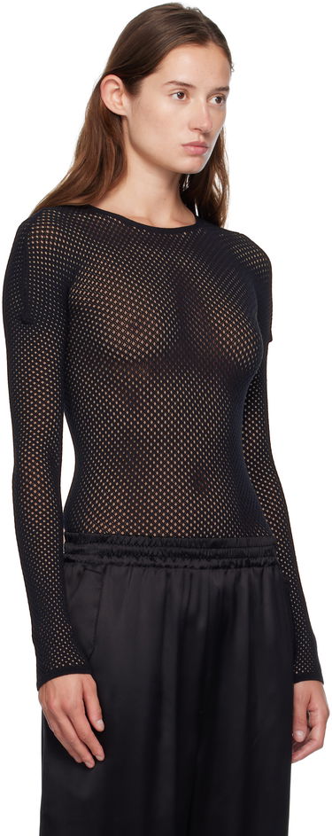 Krop WARDROBE.NYC Rosie Huntington-Whiteley Edition Web Long Sleeve Bodysuit Sort | W1107R18KN, 1