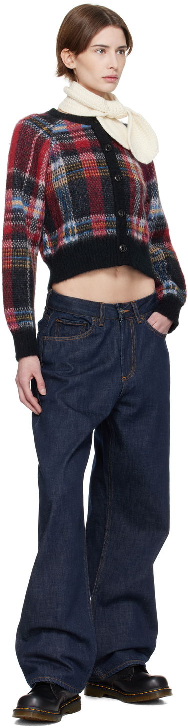 Sweater YMC YMC Foxtail Tartan Cropped Cardigan Flerfarvet | Q8XMI, 3