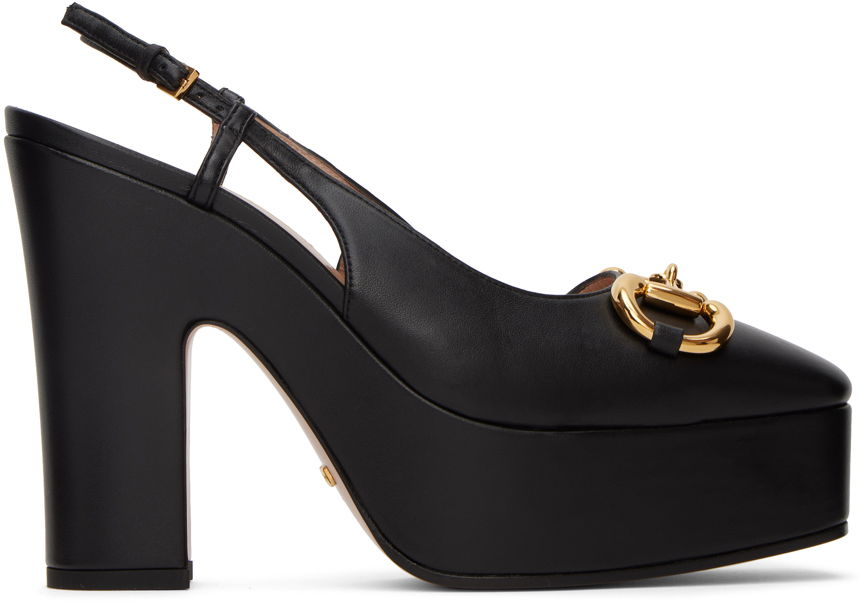 Sneakers og sko Gucci Horsebit Heels "Black" Sort | 723837 BKO00, 0