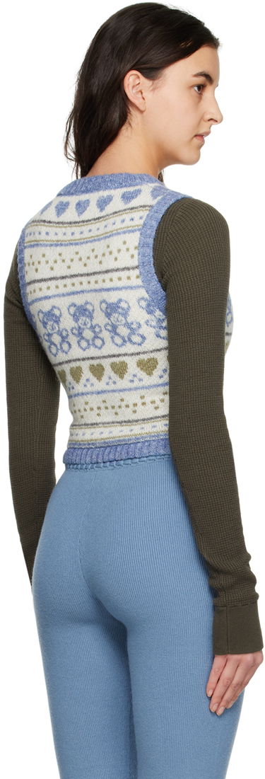Vest GUIZIO Guizio Sweet Bear Knit Vest Blå | DGF22K313_BLU, 2