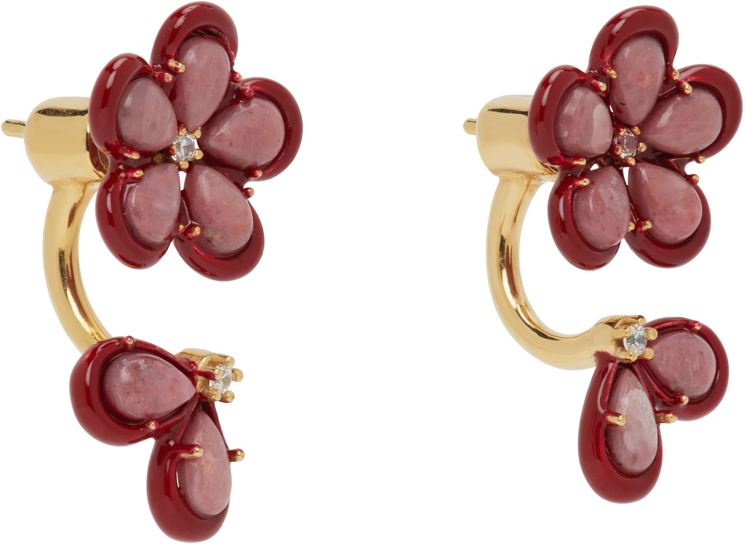Øreringe Bottega Veneta Bottega Veneta Flower Drop Earrings Rød | 804878 V53E1, 1