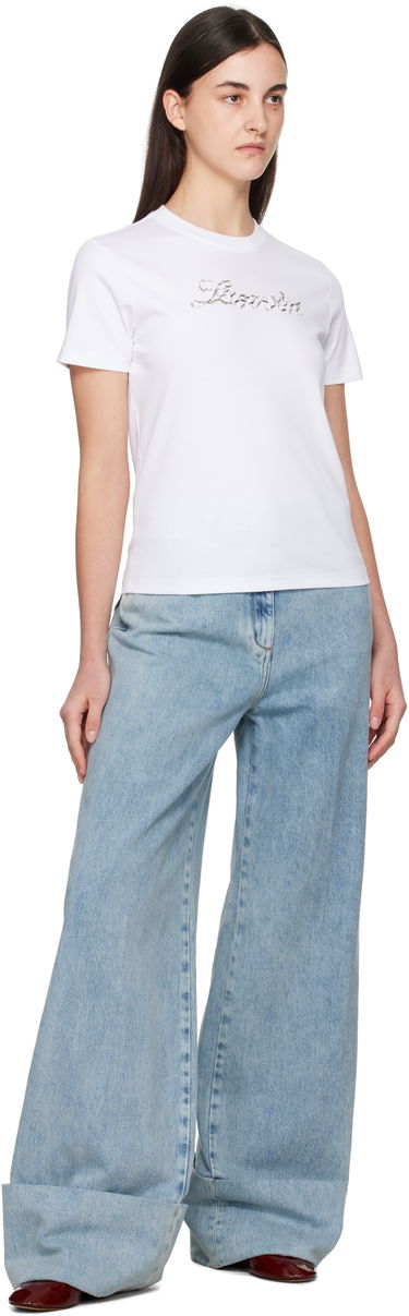 T-shirt LANVIN Lanvin Bead Embroidered T-Shirt Hvid | RW-TS9030-J176-P25, 3