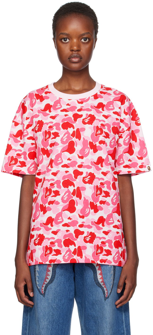 T-shirt BAPE ABC Camo T-Shirt Lyserød | 001CSJ802001L, 0