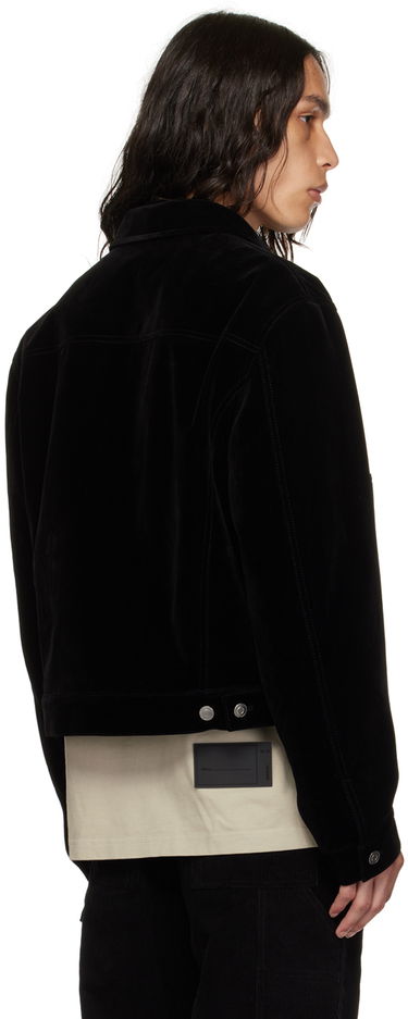 Jakke We11done We11done Velvet Crop Jacket Sort | WD-JK3-23-041-M-BK, 2