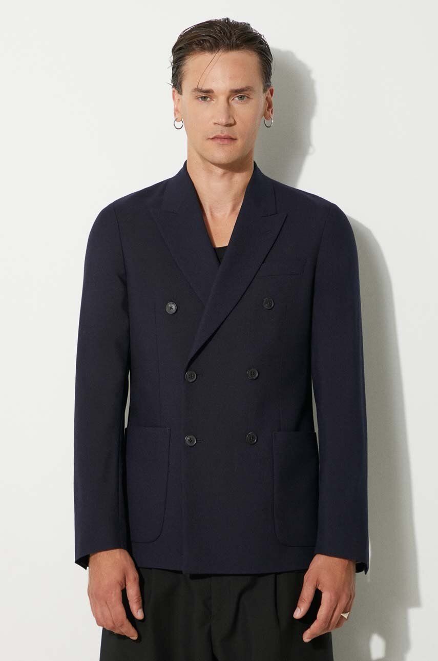 Jakke Paul Smith Paul Smith Double-Breasted Wool Blazer Mørkeblå | M1R.2320.N01746, 0