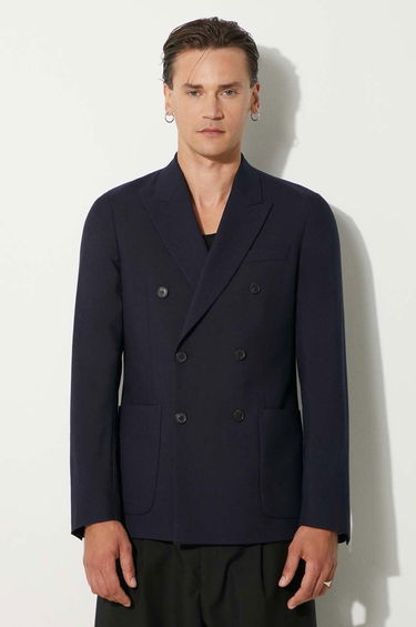 Jakke Paul Smith Paul Smith Double-Breasted Wool Blazer Mørkeblå | M1R.2320.N01746, 0