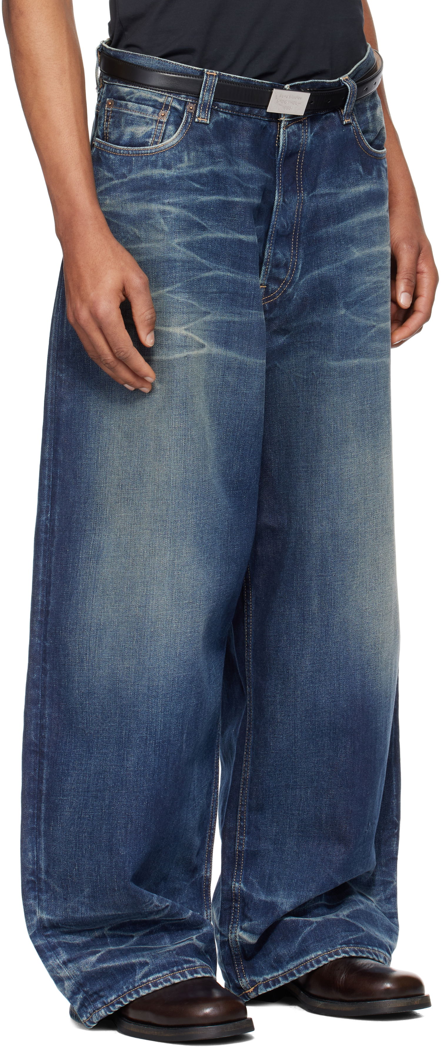Jeans Acne Studios Super Baggy Indigo Jeans Blå | B00372-, 1