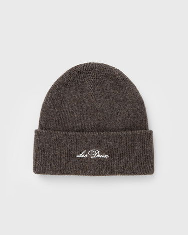 Beanie Les Deux Wayne Embroidered Knit Beanie Brun | 1000673-336, 2