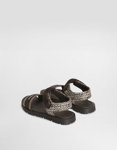 Tilbehør Dolce & Gabbana Dolce & Gabbana Calfskin Logo Print Sandals Brun | DA5207AX182HMXCK, 2
