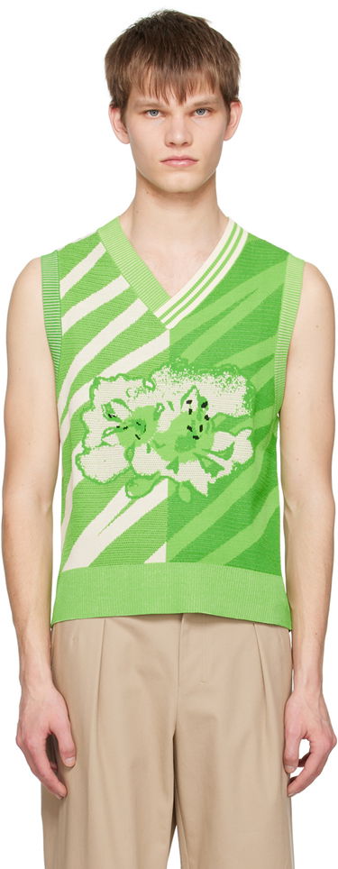 Sweater Feng Chen Wang Feng Chen Wang Floral Knit Vest Grøn | FUS15KT07G, 0