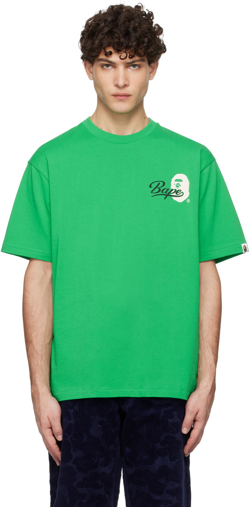 T-shirt BAPE Cursive Logo Graphic T-Shirt Grøn | 001TEK801303M
