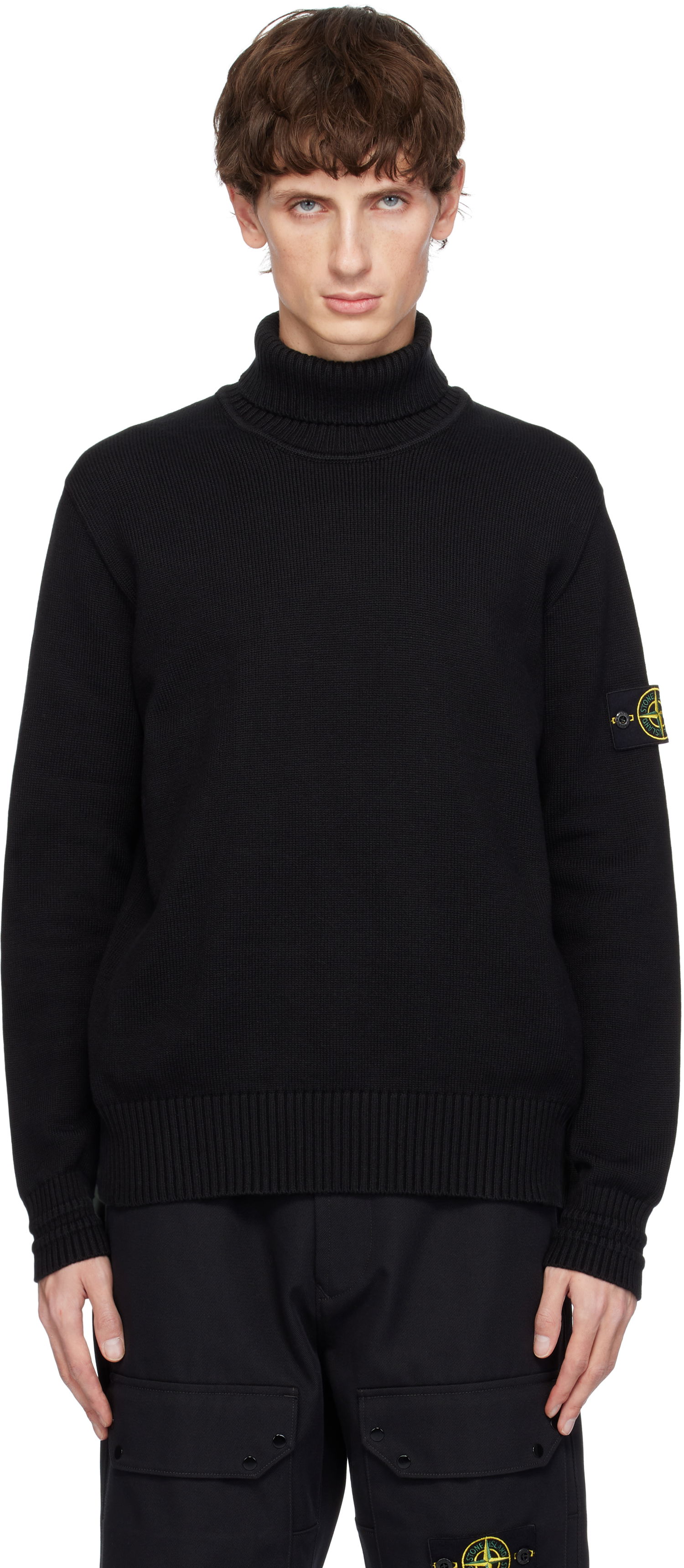 Sweater Stone Island Cotton Turtleneck Sort | 8115505A2, 0