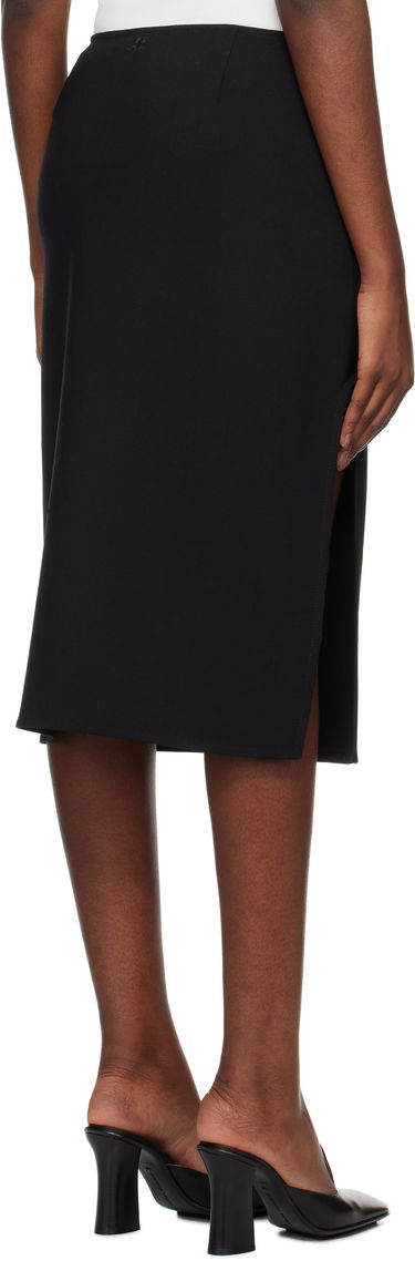 Nederdel Courrèges Oblique Tailored Midi Skirt Sort | 424CJU196WO0113, 2