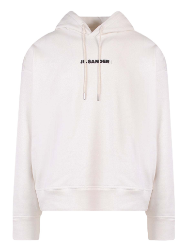 Sweatshirt Jil Sander Cotton Frontal Logo Hoodie Hvid | J47GU0002J45050#102