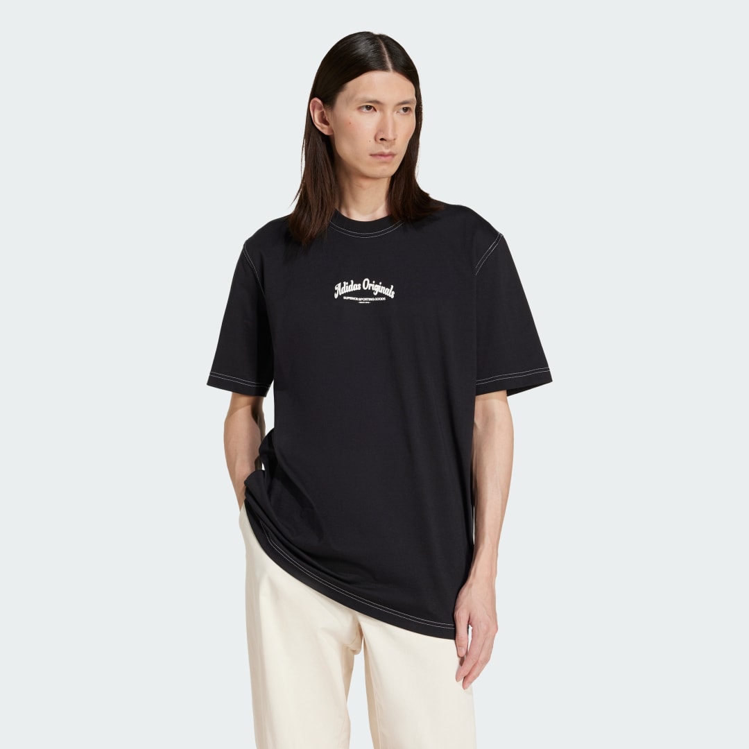 T-shirt adidas Performance Black T-Shirt With Small Logo Print Sort | JP4477, 0