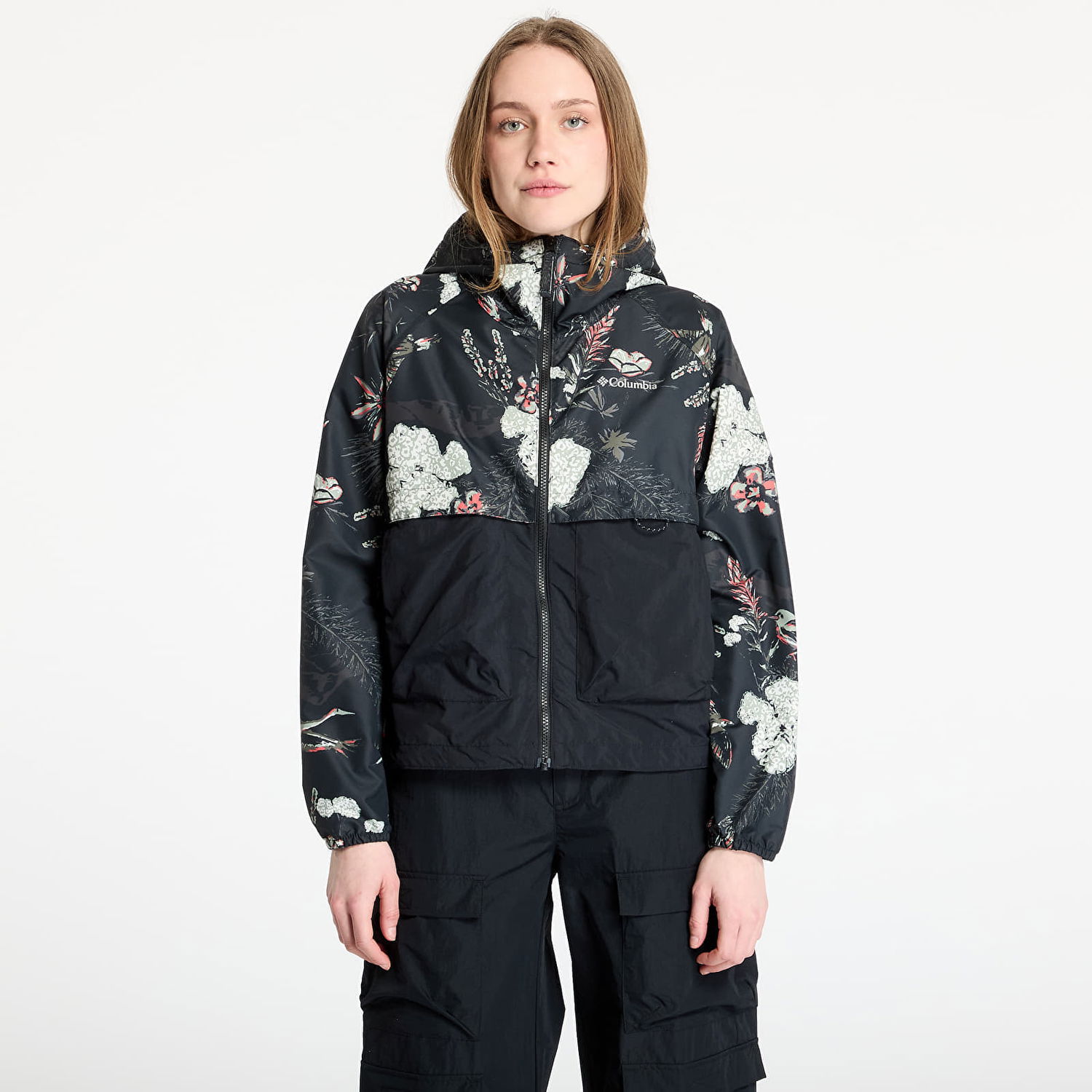 Vindjakke Columbia Columbia Spire Valley™ Printed Windbreaker Sort | 2116491010, 0