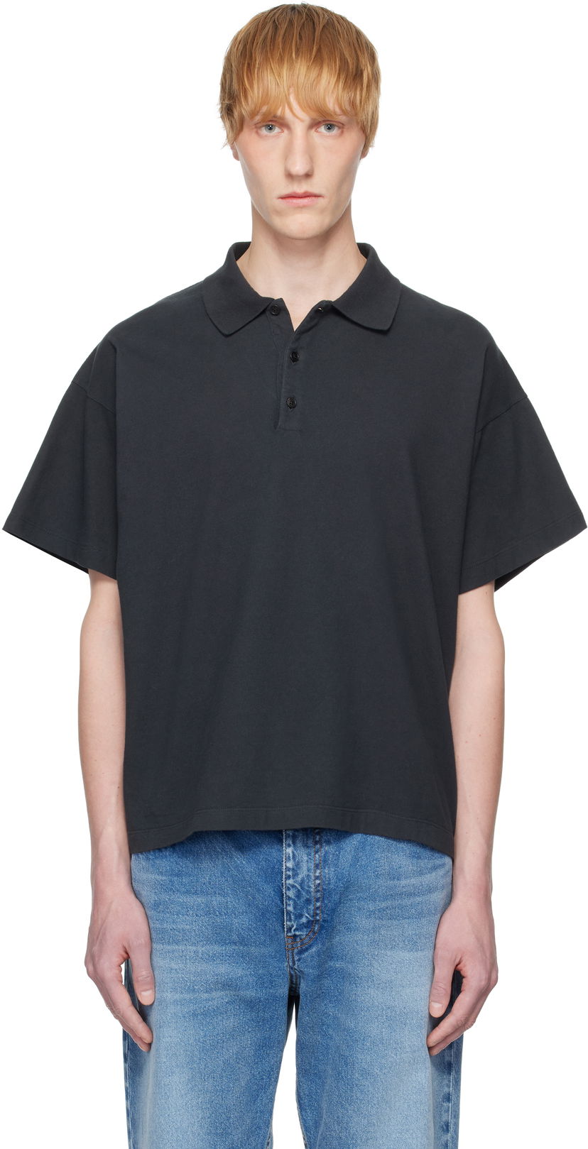 Polo skjorte The Row The Row Bry Polo Sort | 931-K526