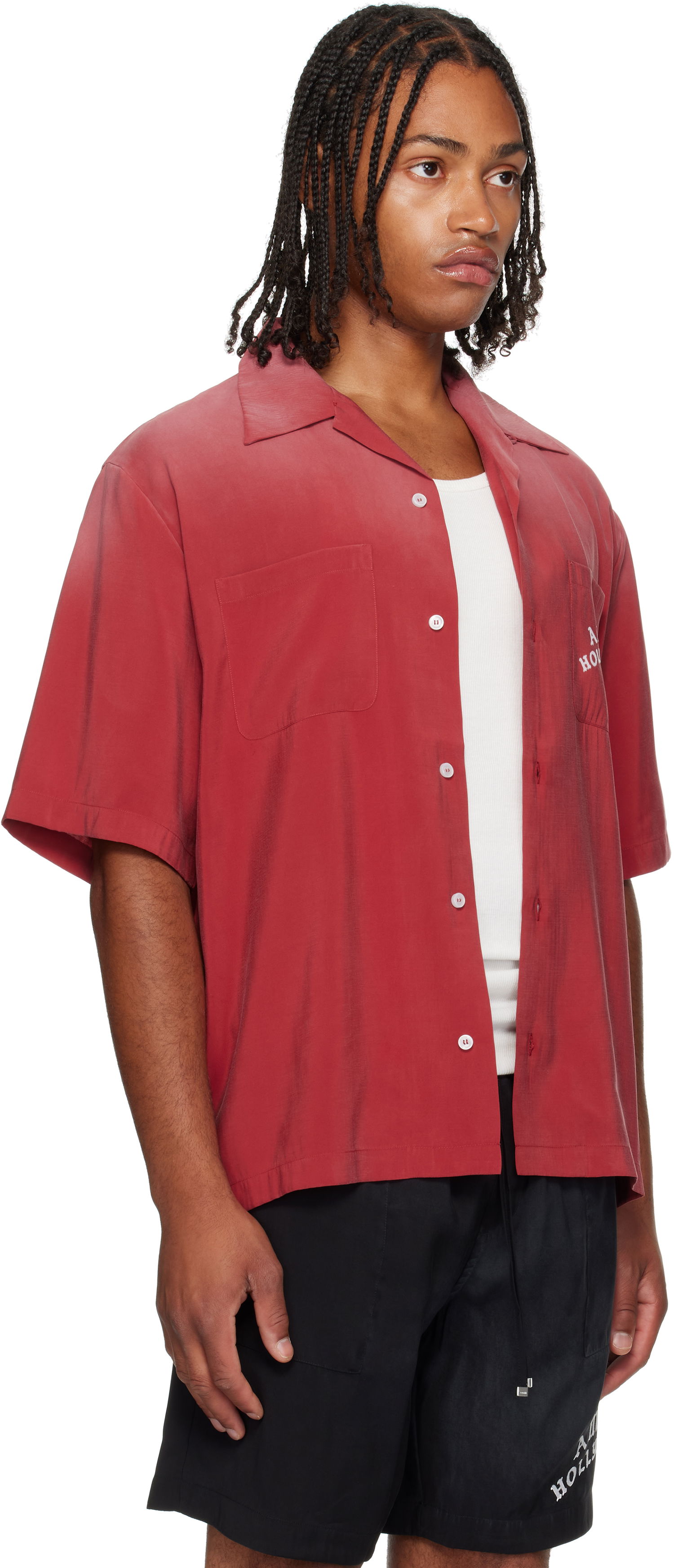 Skjorte AMIRI AMIRI Hollywood Bowling Shirt Rød | AMSTCA1154, 1