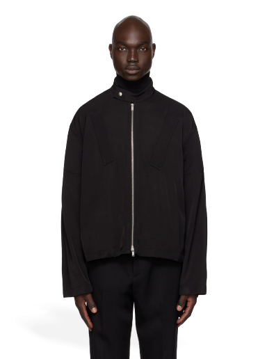 Jakke Jil Sander Zip Biker Jacket Sort | J21BN0127 J65141