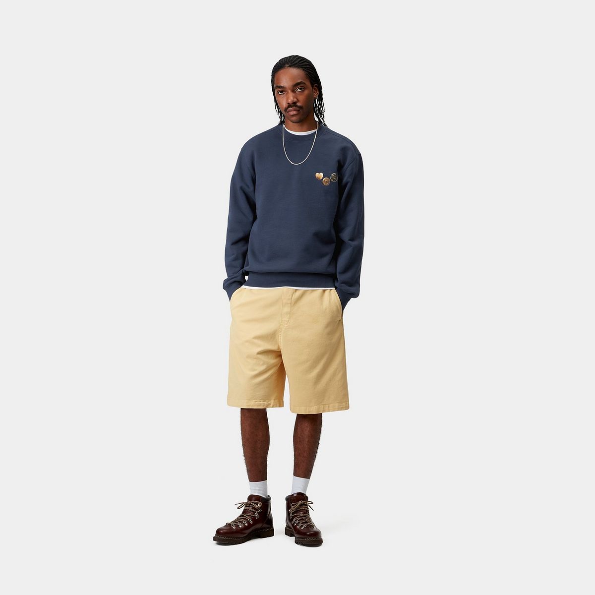 Sweater Carhartt WIP Carhartt WIP Button Sweatshirt Mørkeblå | I034730_5, 1