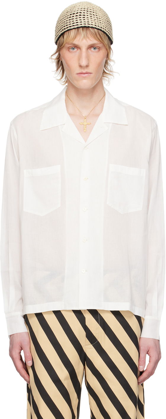 Baret Bode Boxy Fit Shirt Beige | MRS24SH064