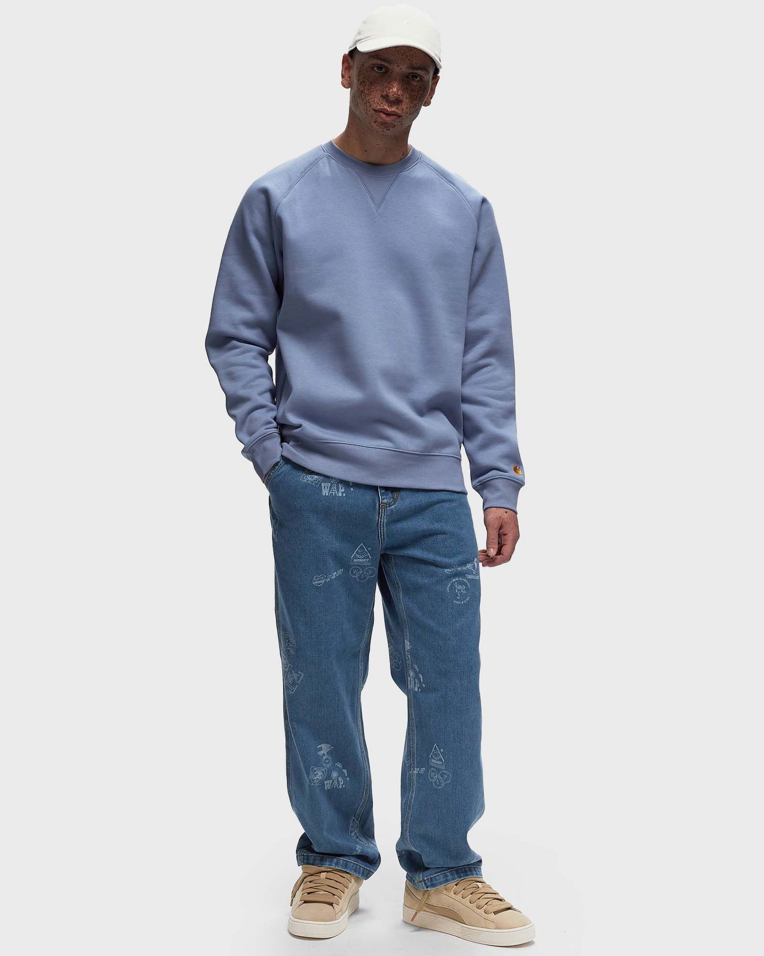 Sweatshirt Carhartt WIP Chase Sweat Blå | I033660-29X.XX, 1