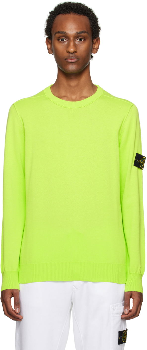 Sweater Stone Island Patch Sweater Grøn | 8015540B2