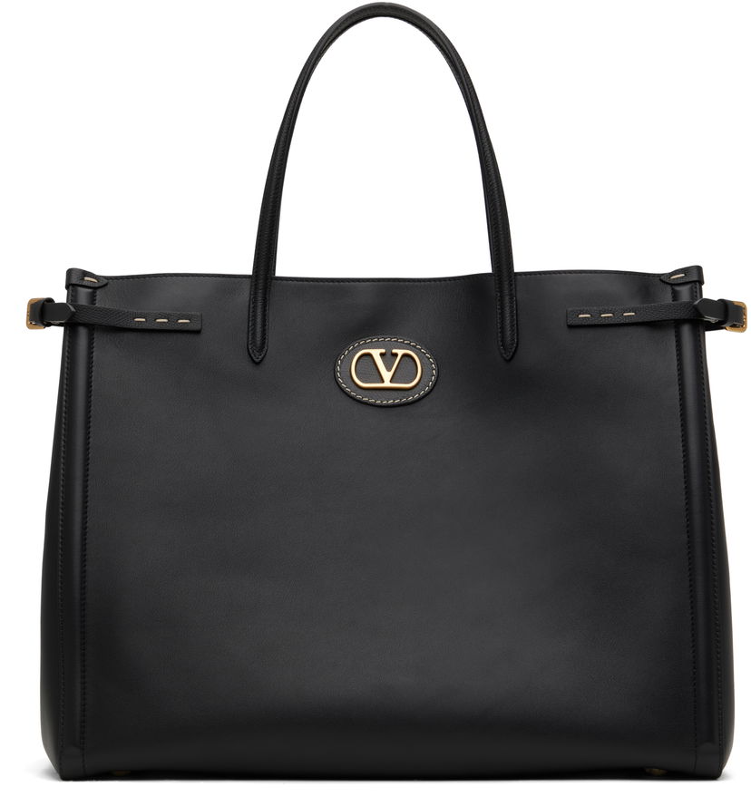 Mulepose Valentino Valentino Garavani Antibes Medium Calfskin Tote Sort | 6Y2B0D15RBN