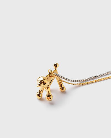 Halskæde Marni Two-Tone Chain Dog Pendant Necklace Metalisk | COZB0135A0-00Y65, 2