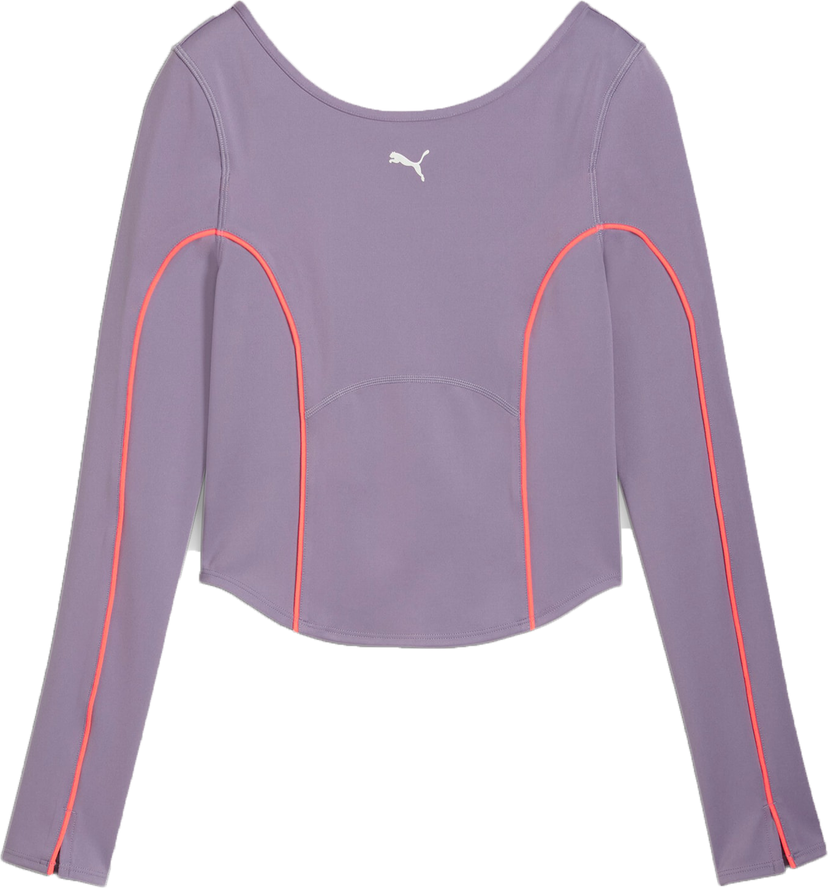 Crop top Puma Puma CLOUDSPUN Long Sleeve Training Crop Top Lilla | 525775-30