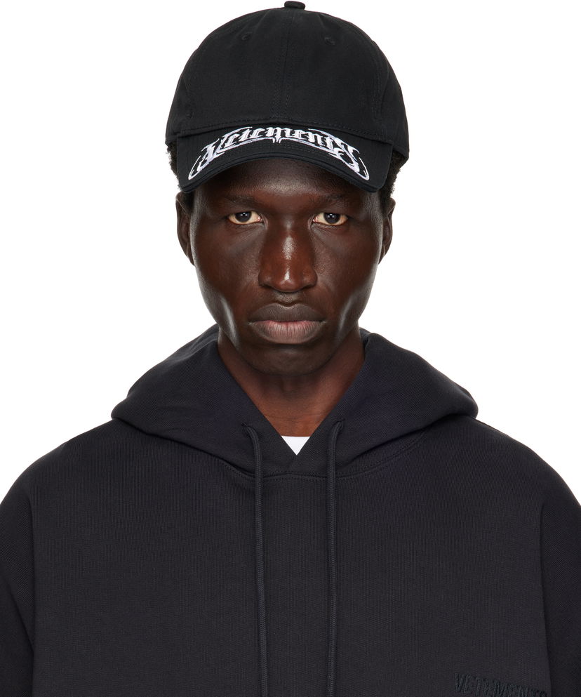 Kasket VETEMENTS Metal Logo Baseball Cap Sort | UA66CA140B