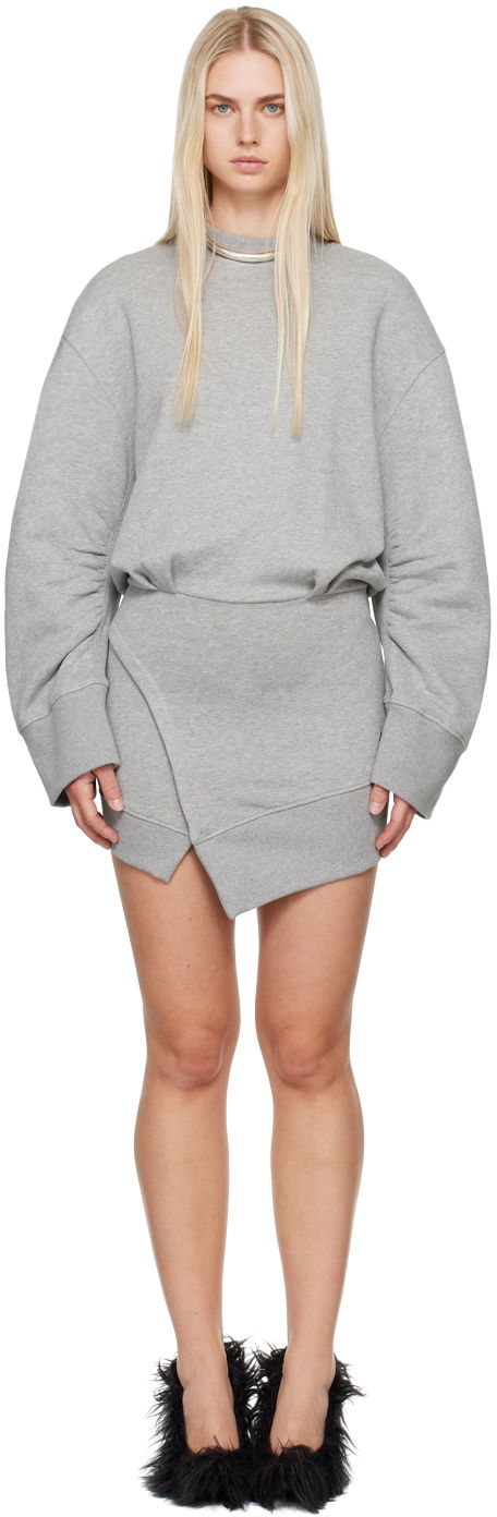 Nederdel The Attico Attico Fleece Mini Dress Grå | 247WCA162 JF03, 0