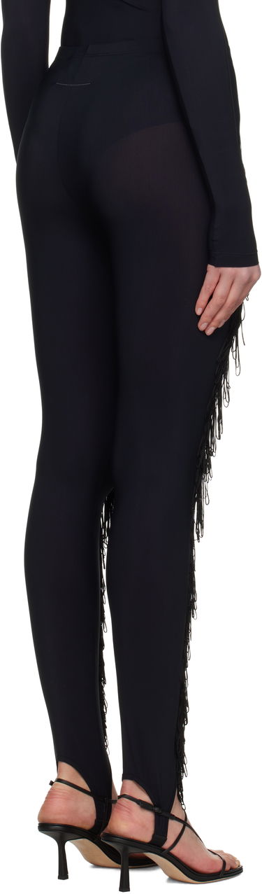 Leggings Maison Margiela MM6 Maison Margiela Fringe Stirrup Leggings Sort | S52KA0525 S20518, 2