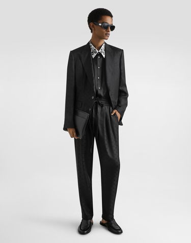 Jakke Dolce & Gabbana Dolce & Gabbana Sicilia Single-breasted Silk Twill Jacket Sort | G2UQ8TFJ1JYN0000, 1