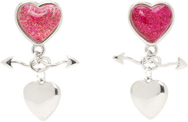 Øreringe Chopova Lowena Entwined Heart Drop Earrings Lyserød | 6634, 0