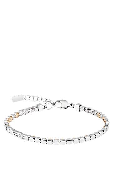 Armbånd BOSS BOSS Tennis Bracelet with Clear and Champagne Crystals Metalisk | 1580633, 1