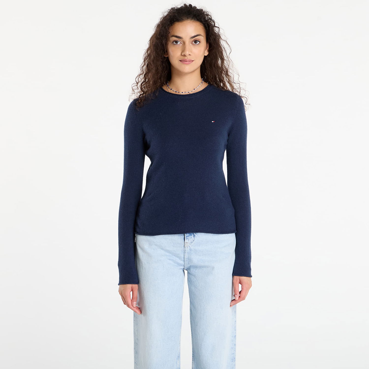 Sweater Tommy Hilfiger Tommy Hilfiger Soft Wool Long Sleeve Sweater Mørkeblå | WW0WW40264 C1G, 0