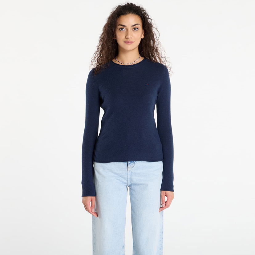 Sweater Tommy Hilfiger Tommy Hilfiger Soft Wool Long Sleeve Sweater Mørkeblå | WW0WW40264 C1G