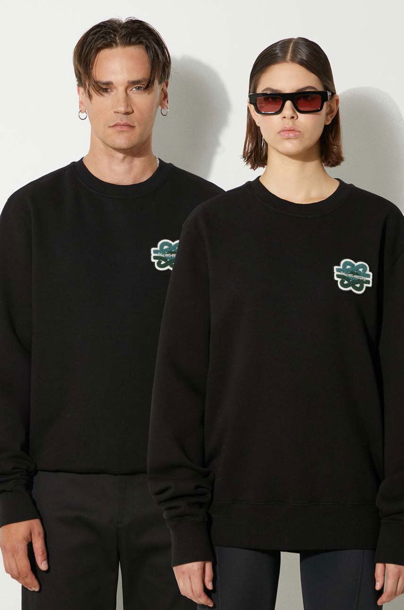 Sweatshirt Filling Pieces Crewneck Sweatshirt Sort | 74533921861
