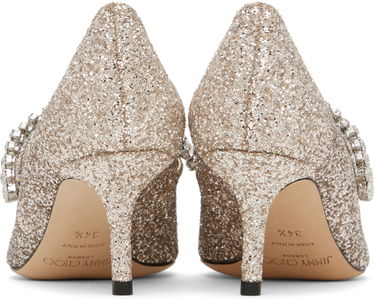 Sneakers og sko Jimmy Choo Jimmy Choo Bing 65 Crystal Embellished Glitter Pumps Metalisk | BING PUMP 65, 1