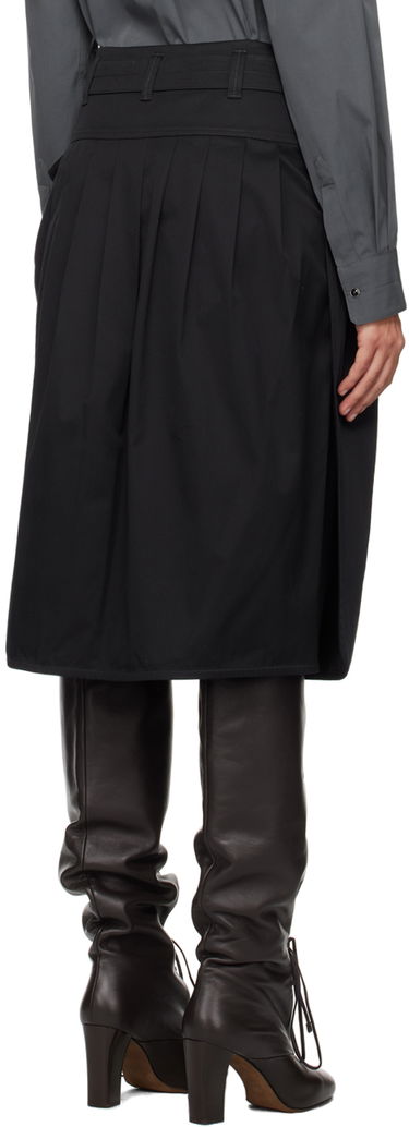 Nederdel LEMAIRE LEMAIRE Pleated Belted Midi Skirt Sort | SK1010 LF824, 2