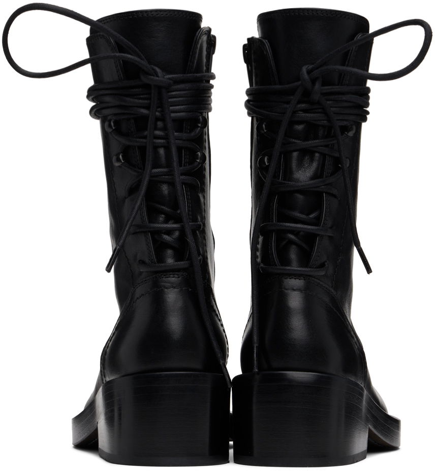 Tøj Ann Demeulemeester Ann Demeulemeester Henrica Leather Boots Sort | 2201-W-A02-380-099, 1