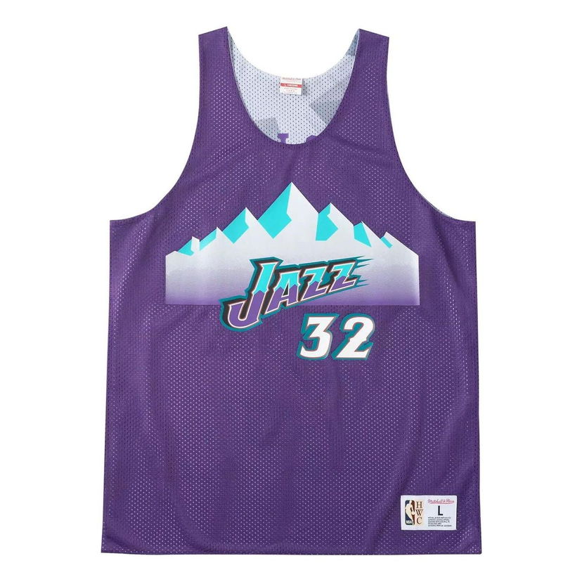 Jersey Mitchell & Ness Mitchell & Ness Utah Jazz Karl Malone Reversible Mesh Tank Lilla | TMTK3208-UJAYYKMAPURP
