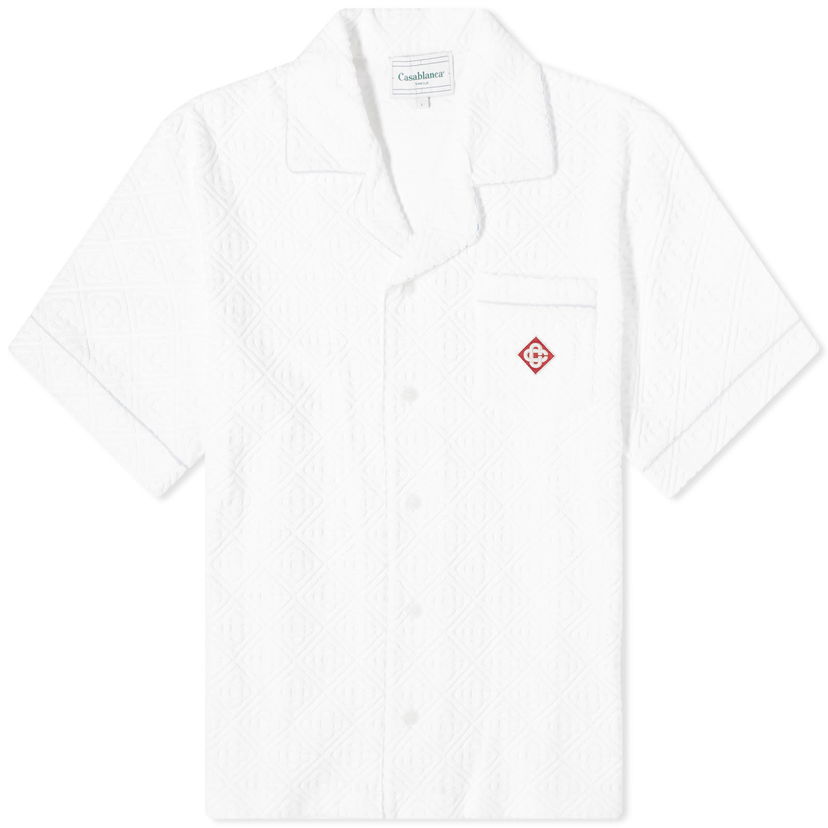 Skjorte Casablanca Monogram Towelling Shirt Hvid | MPS24-SH-085-01