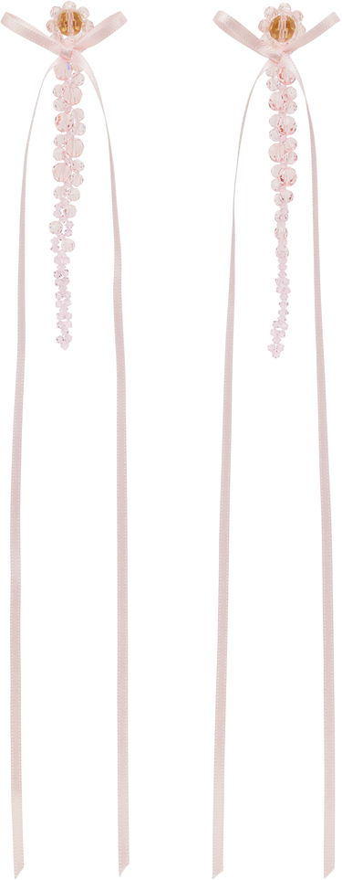 Øreringe Simone Rocha Simone Rocha Bow Ribbon Drip Earrings Lyserød | ERG410S 0903, 0