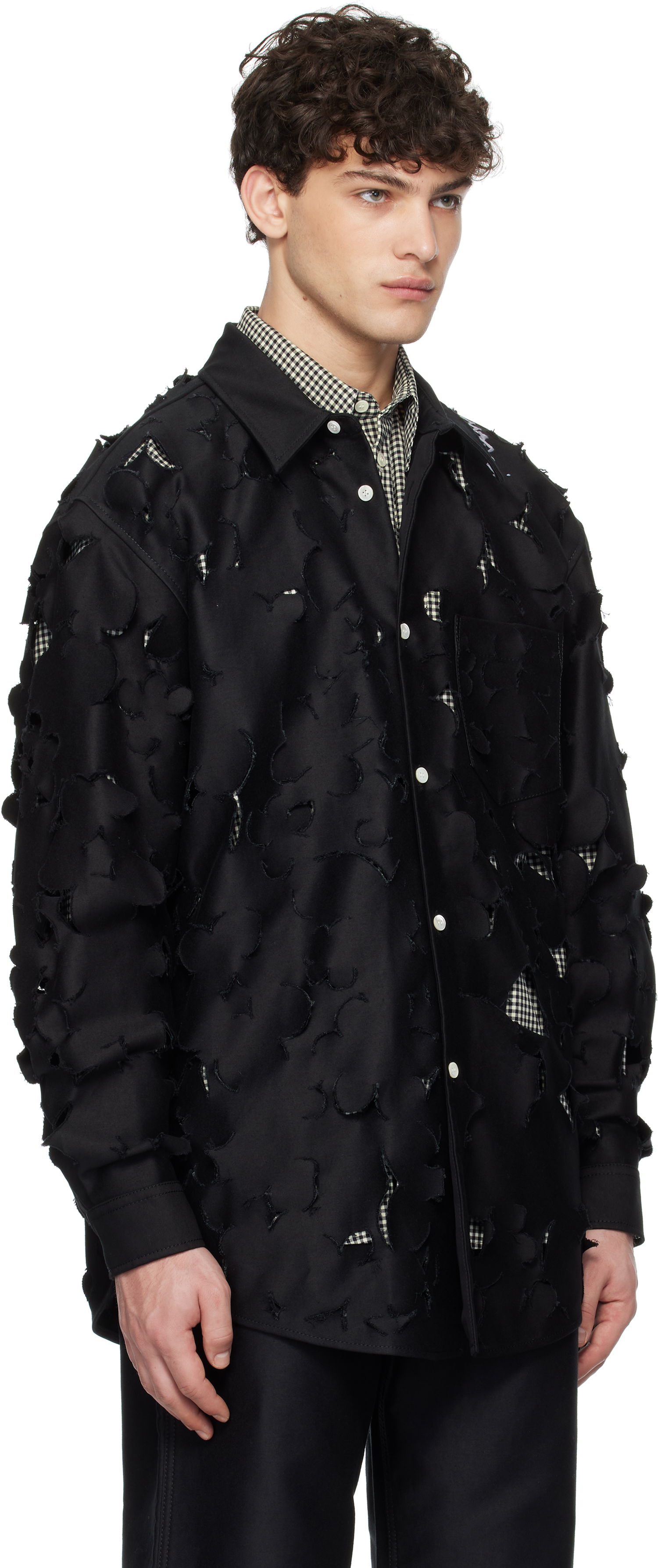 Skjorte Marni Marni Boxy Cut Out Shirt Sort | CUMU0332S0 USR012, 1