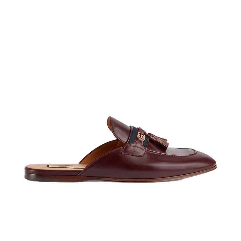 Sneakers og sko Gucci Interlocking G Web Slippers Bordeaux Bourgogne | 655580 1W610 6060