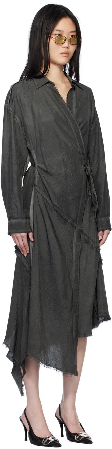 Kjole Diesel Diesel D-Raven-Q1 Midi Wrap Dress Grå | A17310 0CMBB, 1
