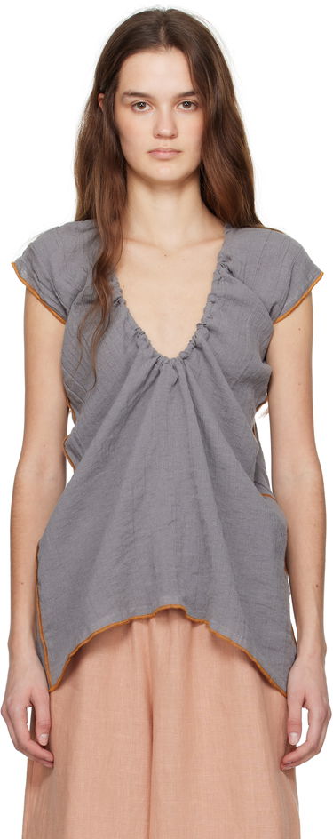 Tanktop Baserange Baserange Max Draped Blouse Grå | TOMX-LC-SP25, 0