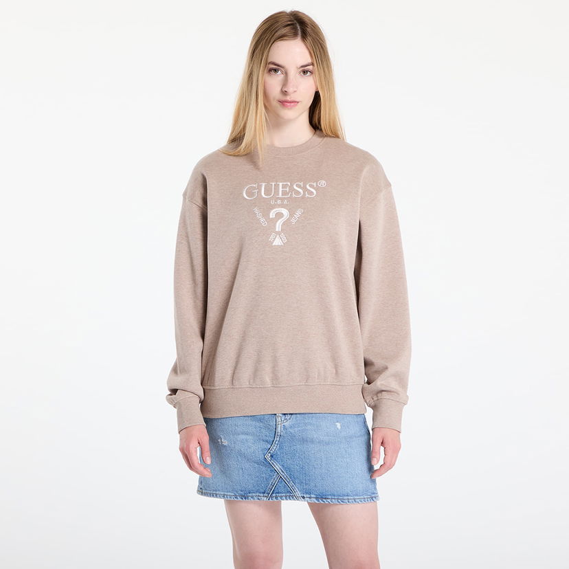 Sweatshirt GUESS GUESS Roberta Sweatshirt Beige | V5RQ12KC3D2-H11G
